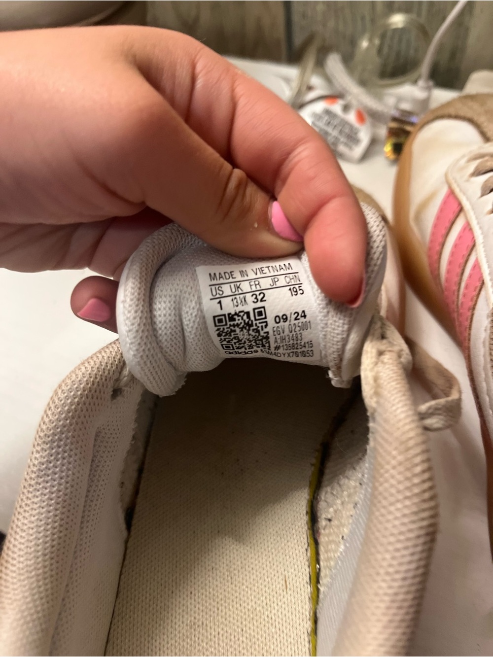 adidas Kids Beige and Pink Casual Sneakers - Picture 5 of 5